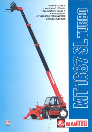 Телескопічні навантажувачі Manitou MT 1637 SLT