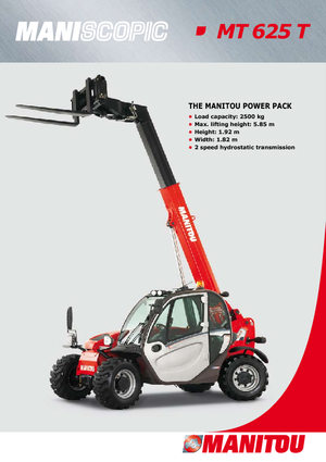 Телескопічні навантажувачі Manitou MT 625 T Comfort