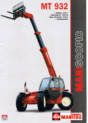 Телескопічні навантажувачі Manitou MT 932