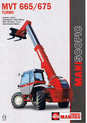 Телескопічні навантажувачі Manitou MVT 665 T