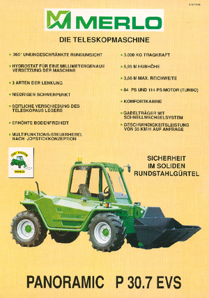 Телескопічні навантажувачі Merlo P 30.7 EVS