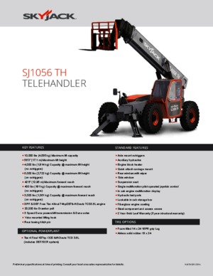 Телескопічні навантажувачі Skyjack SJ1056 TH