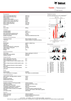 Телескопічні навантажувачі Bobcat T 2250