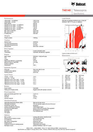 Телескопічні навантажувачі Bobcat T 40140