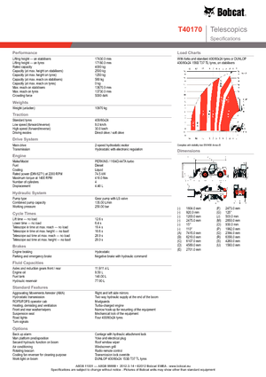 Телескопічні навантажувачі Bobcat T 40170