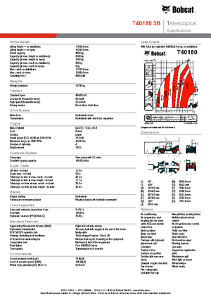 Телескопічні навантажувачі Bobcat T40180 IIIB