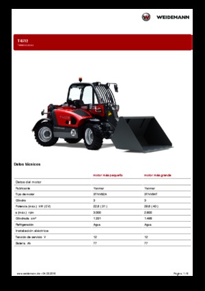 Телескопічні навантажувачі Weidemann T4512
