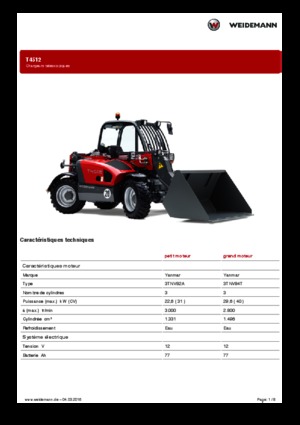 Телескопічні навантажувачі Weidemann T4512