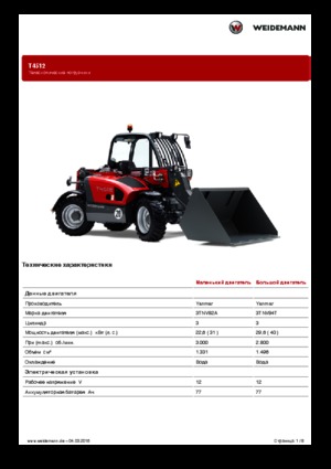 Телескопічні навантажувачі Weidemann T4512