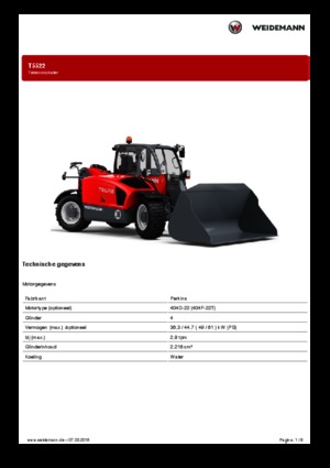 Телескопічні навантажувачі Weidemann T5522