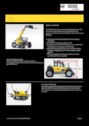Телескопічні навантажувачі Wacker Neuson TH627