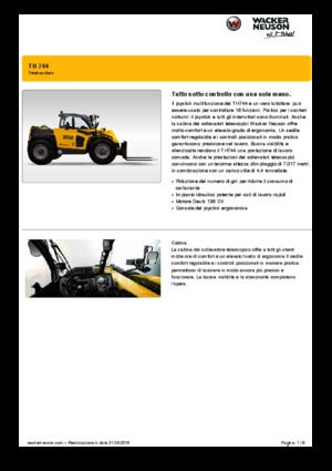 Телескопічні навантажувачі Wacker Neuson TH744