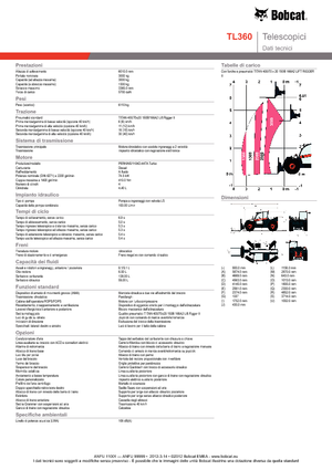 Телескопічні навантажувачі Bobcat TL 360