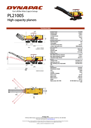Дорожня фреза Dynapac PL 2100 S