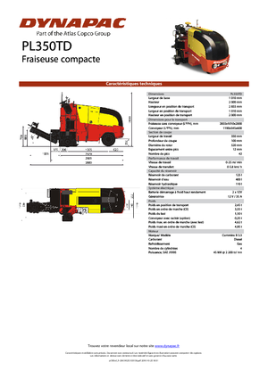 Дорожня фреза Dynapac PL 350 TD