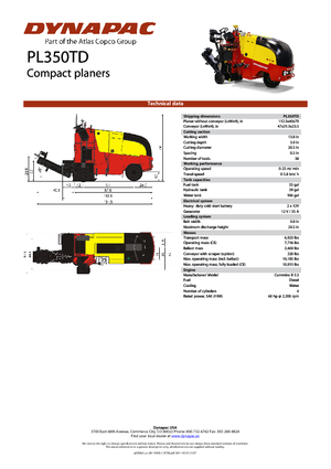 Дорожня фреза Dynapac PL 350 TD