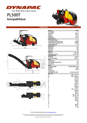 Дорожня фреза Dynapac PL 500 T
