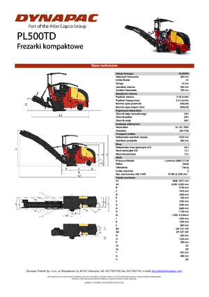Дорожня фреза Dynapac PL 500 TD