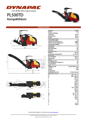 Дорожня фреза Dynapac PL 500 TD