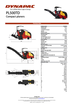 Дорожня фреза Dynapac PL 500 TD