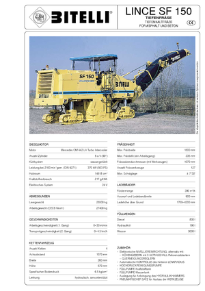 Дорожня фреза Bitelli SF 150