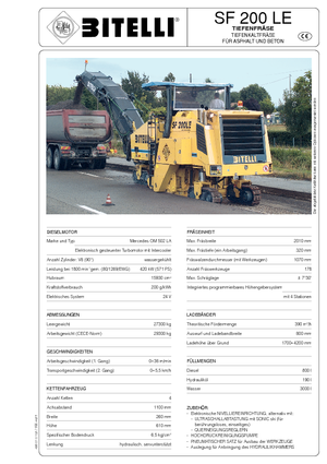 Дорожня фреза Bitelli SF 200 LE