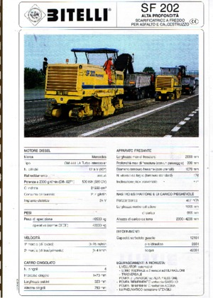 Дорожня фреза Bitelli SF 202