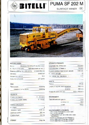 Дорожня фреза Bitelli SF 202 M