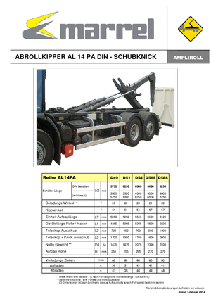 самоскиди зі знімною платформою Marrel AL 14 PA DIN 49 B