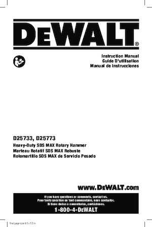 Перфоратори DEWALT D25773K