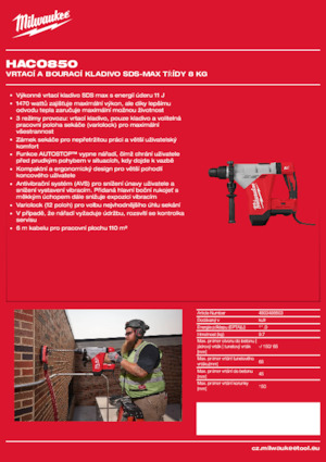 Перфоратори Milwaukee HACO850
