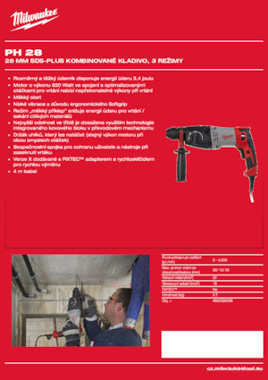 Перфоратори Milwaukee PH 28