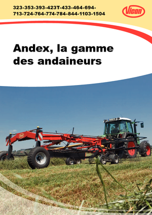 Причіпні валкоутворювачі (барабанні граблі) Vicon Andex 464