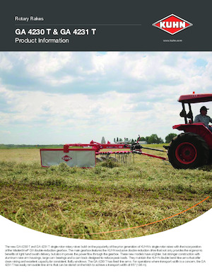 Причіпні валкоутворювачі (барабанні граблі) Kuhn GA 4230 T
