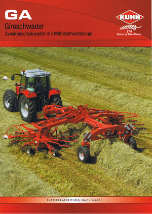 Причіпні валкоутворювачі (барабанні граблі) Kuhn GA 7301