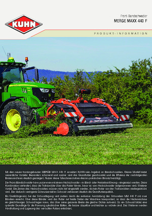 Причіпні валкоутворювачі (барабанні граблі) Kuhn Merge Maxx 442 F 