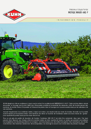 Причіпні валкоутворювачі (барабанні граблі) Kuhn Merge Maxx 442 F 