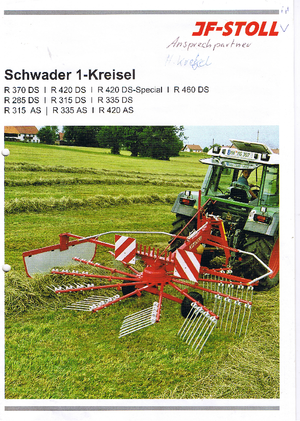 Причіпні валкоутворювачі (барабанні граблі) JF-Stoll R 420 DS Special