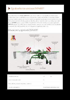 Причіпні валкоутворювачі (барабанні граблі) Pronar ZKP 460T