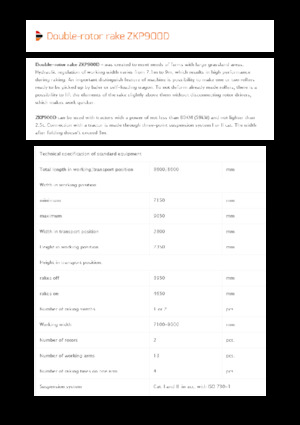 Причіпні валкоутворювачі (барабанні граблі) Pronar ZKP 900D