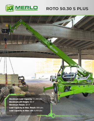 Телескопічні навантажувачі з верхньою будовою Merlo Roto 50.30 S Plus