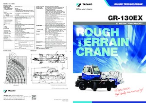 Крани для грунтових просторів Tadano GR-130EX