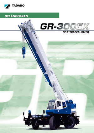 Крани для грунтових просторів Tadano GR 300 EX