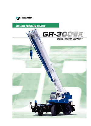 Крани для грунтових просторів Tadano GR 300 EX