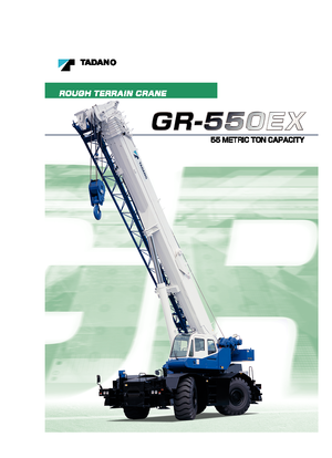 Крани для грунтових просторів Tadano GR 550 EX