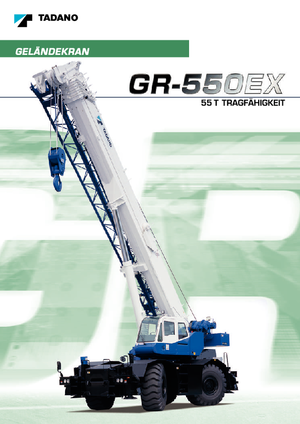 Крани для грунтових просторів Tadano GR 550 EX