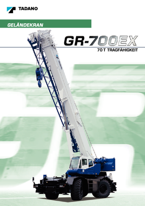 Крани для грунтових просторів Tadano GR 700 EX