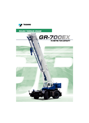 Крани для грунтових просторів Tadano GR 700 EX