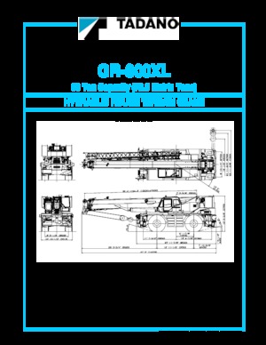 Крани для грунтових просторів Tadano GR-800XL