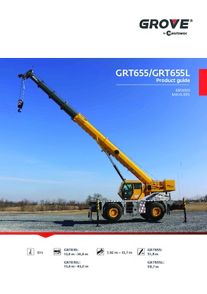 Крани для грунтових просторів Grove GRT655